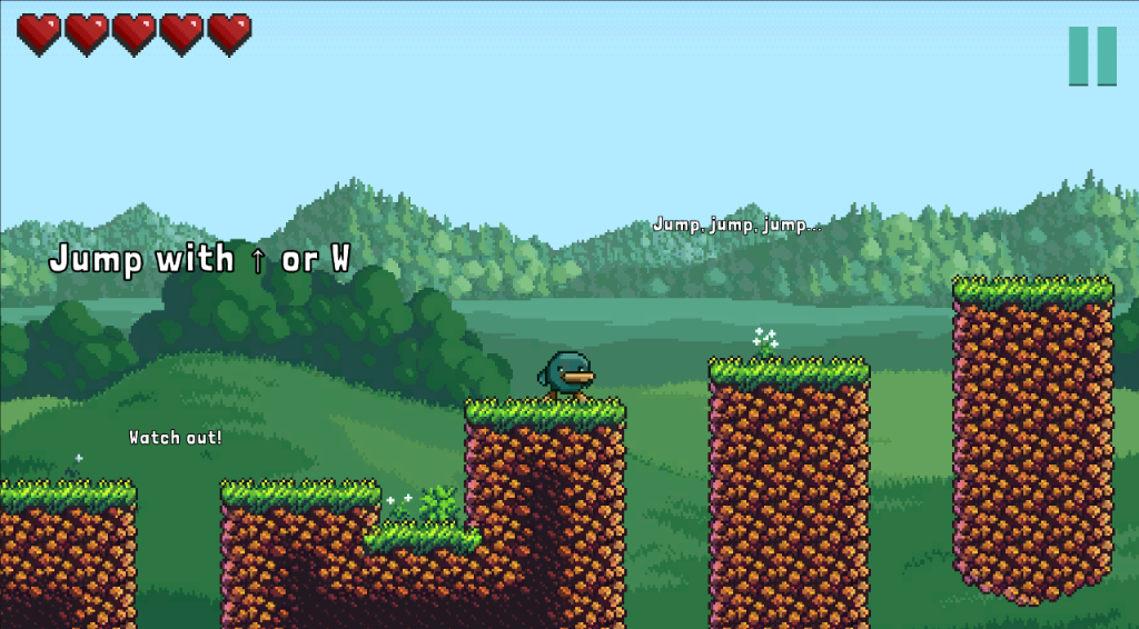 RenaxGame Screenshot - Jumping platforms